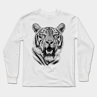 Tiger Portrait of Majestic Male Bengal Tiger Long Sleeve T-Shirt